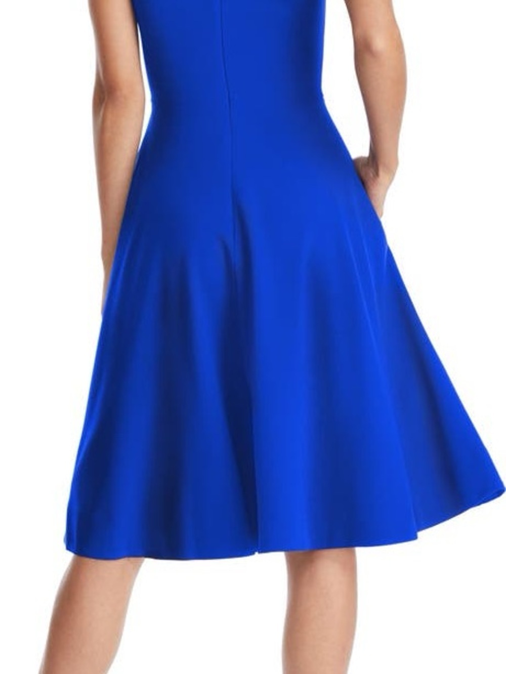 Dress The Population Catalina Fit & Flare Dress Blue V-Neck XXL Cocktail - Picture 2 of 11